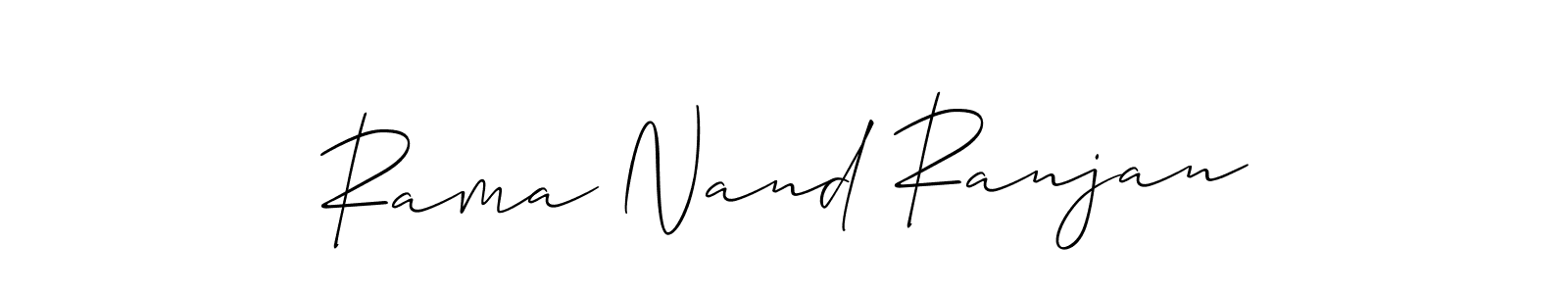 Use a signature maker to create a handwritten signature online. With this signature software, you can design (Allison_Script) your own signature for name Rama Nand Ranjan. Rama Nand Ranjan signature style 2 images and pictures png