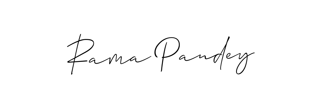 It looks lik you need a new signature style for name Rama Pandey. Design unique handwritten (Allison_Script) signature with our free signature maker in just a few clicks. Rama Pandey signature style 2 images and pictures png