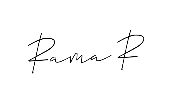 It looks lik you need a new signature style for name Rama R. Design unique handwritten (Allison_Script) signature with our free signature maker in just a few clicks. Rama R signature style 2 images and pictures png