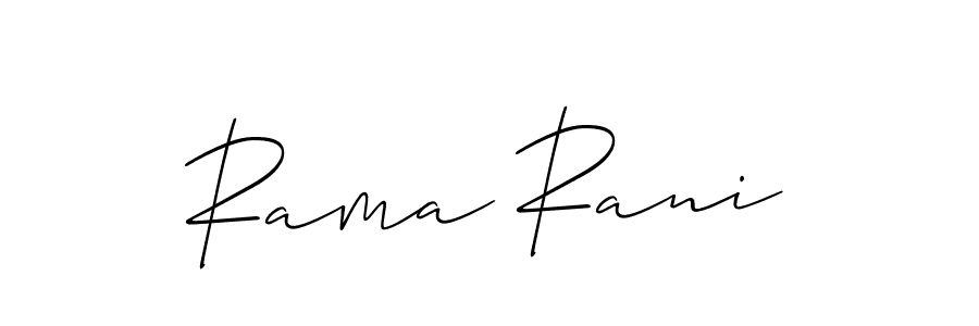 Use a signature maker to create a handwritten signature online. With this signature software, you can design (Allison_Script) your own signature for name Rama Rani. Rama Rani signature style 2 images and pictures png