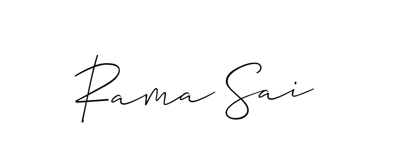 How to make Rama Sai signature? Allison_Script is a professional autograph style. Create handwritten signature for Rama Sai name. Rama Sai signature style 2 images and pictures png