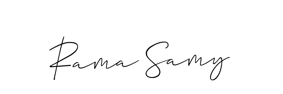 Rama Samy stylish signature style. Best Handwritten Sign (Allison_Script) for my name. Handwritten Signature Collection Ideas for my name Rama Samy. Rama Samy signature style 2 images and pictures png