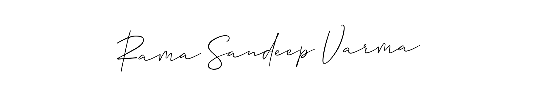 It looks lik you need a new signature style for name Rama Sandeep Varma. Design unique handwritten (Allison_Script) signature with our free signature maker in just a few clicks. Rama Sandeep Varma signature style 2 images and pictures png