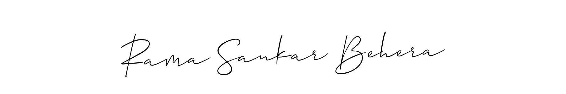Also You can easily find your signature by using the search form. We will create Rama Sankar Behera name handwritten signature images for you free of cost using Allison_Script sign style. Rama Sankar Behera signature style 2 images and pictures png