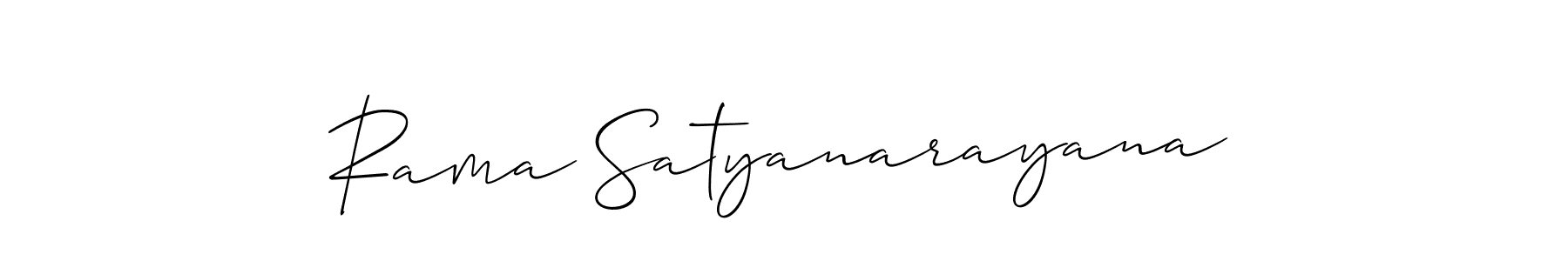 Design your own signature with our free online signature maker. With this signature software, you can create a handwritten (Allison_Script) signature for name Rama Satyanarayana. Rama Satyanarayana signature style 2 images and pictures png