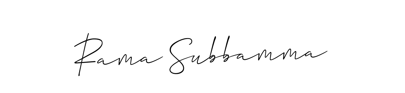 Rama Subbamma stylish signature style. Best Handwritten Sign (Allison_Script) for my name. Handwritten Signature Collection Ideas for my name Rama Subbamma. Rama Subbamma signature style 2 images and pictures png