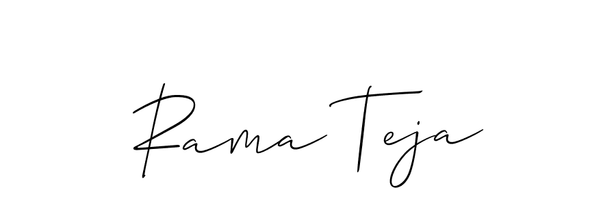 Also You can easily find your signature by using the search form. We will create Rama Teja name handwritten signature images for you free of cost using Allison_Script sign style. Rama Teja signature style 2 images and pictures png