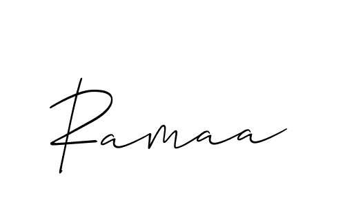 Make a beautiful signature design for name Ramaa. With this signature (Allison_Script) style, you can create a handwritten signature for free. Ramaa signature style 2 images and pictures png