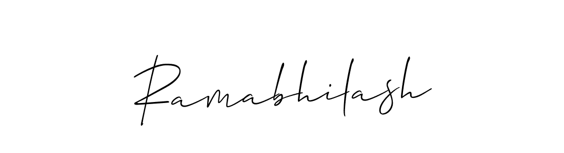 Use a signature maker to create a handwritten signature online. With this signature software, you can design (Allison_Script) your own signature for name Ramabhilash. Ramabhilash signature style 2 images and pictures png