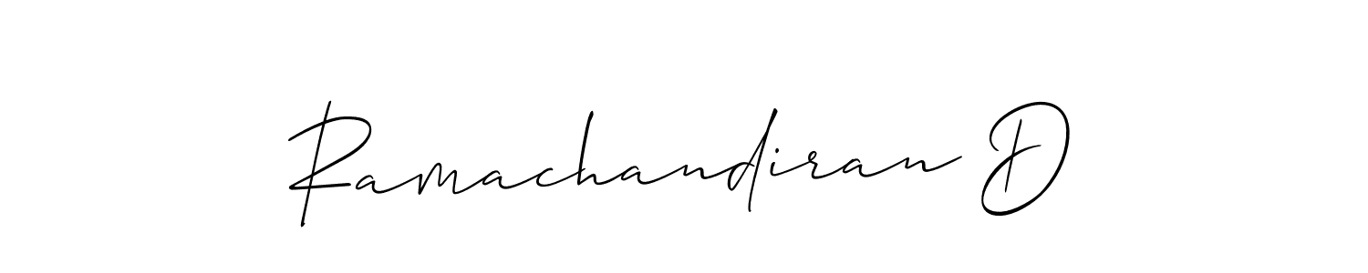 Make a beautiful signature design for name Ramachandiran D. With this signature (Allison_Script) style, you can create a handwritten signature for free. Ramachandiran D signature style 2 images and pictures png