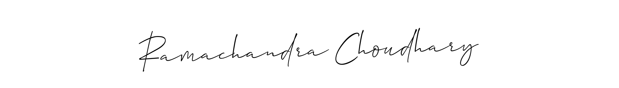 Allison_Script is a professional signature style that is perfect for those who want to add a touch of class to their signature. It is also a great choice for those who want to make their signature more unique. Get Ramachandra Choudhary name to fancy signature for free. Ramachandra Choudhary signature style 2 images and pictures png