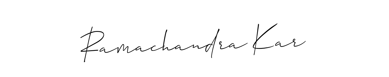 You should practise on your own different ways (Allison_Script) to write your name (Ramachandra Kar) in signature. don't let someone else do it for you. Ramachandra Kar signature style 2 images and pictures png