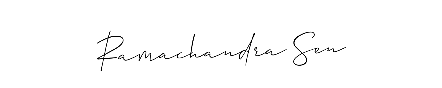 Make a beautiful signature design for name Ramachandra Sen. With this signature (Allison_Script) style, you can create a handwritten signature for free. Ramachandra Sen signature style 2 images and pictures png