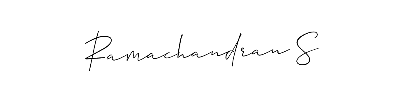 Create a beautiful signature design for name Ramachandran S. With this signature (Allison_Script) fonts, you can make a handwritten signature for free. Ramachandran S signature style 2 images and pictures png