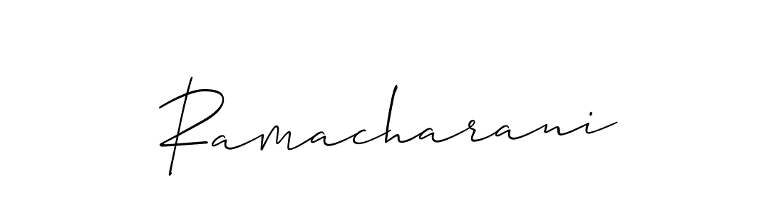 Also You can easily find your signature by using the search form. We will create Ramacharani name handwritten signature images for you free of cost using Allison_Script sign style. Ramacharani signature style 2 images and pictures png