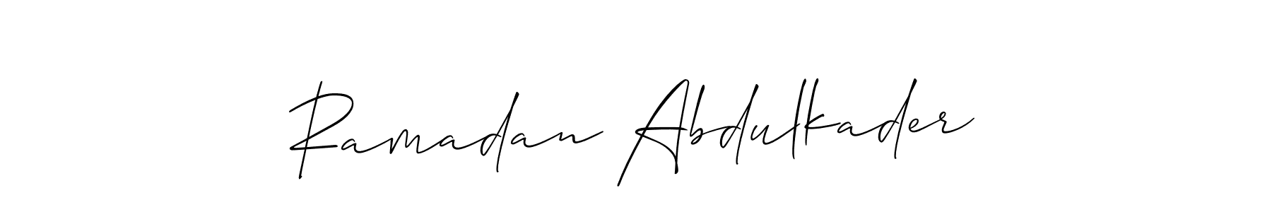 Best and Professional Signature Style for Ramadan Abdulkader. Allison_Script Best Signature Style Collection. Ramadan Abdulkader signature style 2 images and pictures png