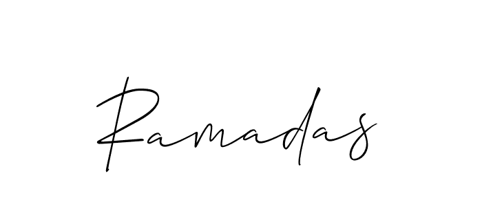 You should practise on your own different ways (Allison_Script) to write your name (Ramadas) in signature. don't let someone else do it for you. Ramadas signature style 2 images and pictures png