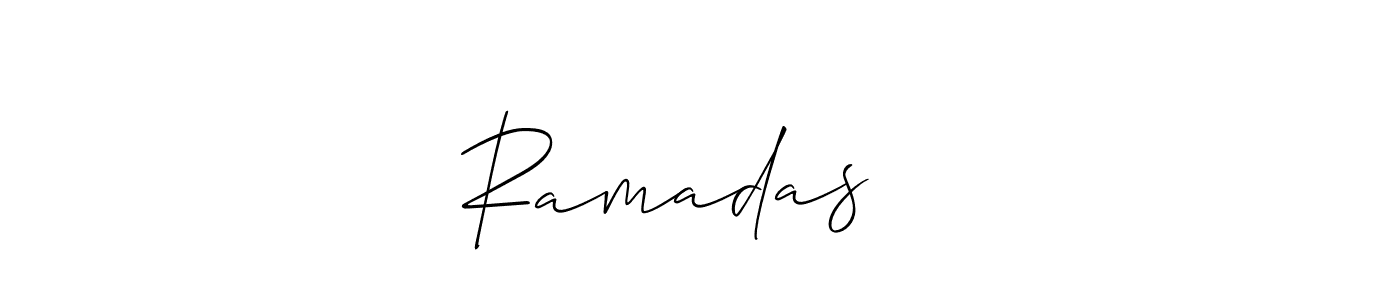 Design your own signature with our free online signature maker. With this signature software, you can create a handwritten (Allison_Script) signature for name Ramadas ರ್. Ramadas ರ್ signature style 2 images and pictures png