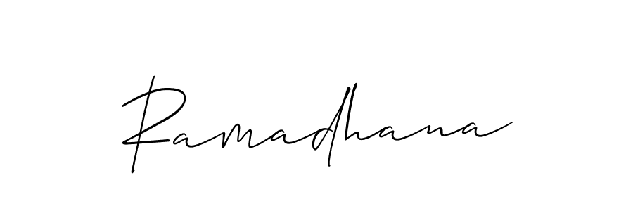 Ramadhana stylish signature style. Best Handwritten Sign (Allison_Script) for my name. Handwritten Signature Collection Ideas for my name Ramadhana. Ramadhana signature style 2 images and pictures png
