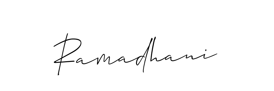 Also You can easily find your signature by using the search form. We will create Ramadhani name handwritten signature images for you free of cost using Allison_Script sign style. Ramadhani signature style 2 images and pictures png