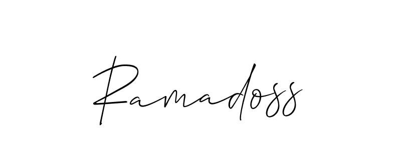 Ramadoss stylish signature style. Best Handwritten Sign (Allison_Script) for my name. Handwritten Signature Collection Ideas for my name Ramadoss. Ramadoss signature style 2 images and pictures png