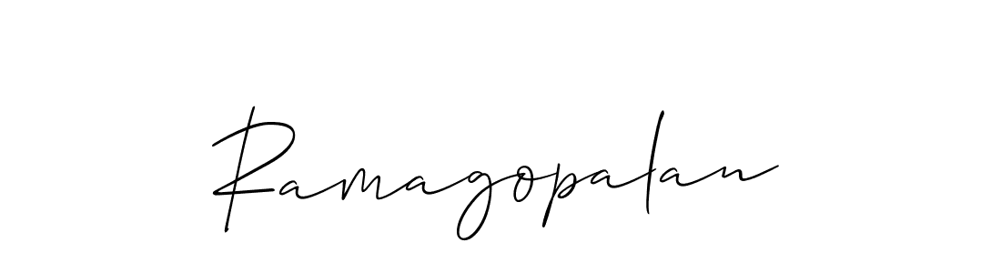 Ramagopalan stylish signature style. Best Handwritten Sign (Allison_Script) for my name. Handwritten Signature Collection Ideas for my name Ramagopalan. Ramagopalan signature style 2 images and pictures png