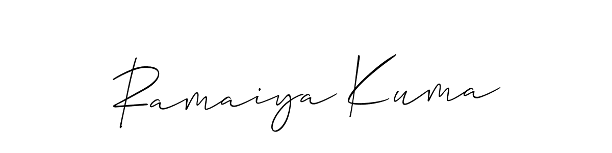 Ramaiya Kuma stylish signature style. Best Handwritten Sign (Allison_Script) for my name. Handwritten Signature Collection Ideas for my name Ramaiya Kuma. Ramaiya Kuma signature style 2 images and pictures png