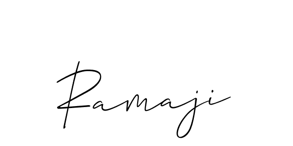 How to make Ramaji signature? Allison_Script is a professional autograph style. Create handwritten signature for Ramaji name. Ramaji signature style 2 images and pictures png