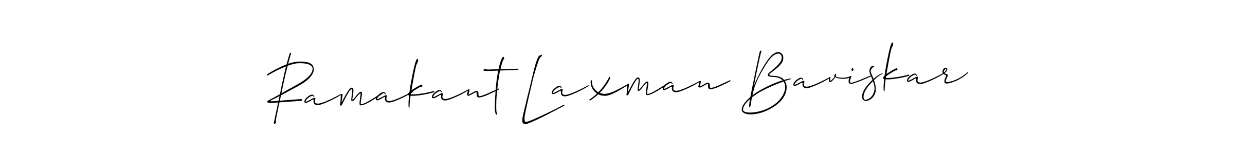 It looks lik you need a new signature style for name Ramakant Laxman Baviskar. Design unique handwritten (Allison_Script) signature with our free signature maker in just a few clicks. Ramakant Laxman Baviskar signature style 2 images and pictures png