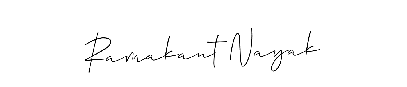 Use a signature maker to create a handwritten signature online. With this signature software, you can design (Allison_Script) your own signature for name Ramakant Nayak. Ramakant Nayak signature style 2 images and pictures png