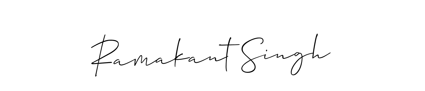 This is the best signature style for the Ramakant Singh name. Also you like these signature font (Allison_Script). Mix name signature. Ramakant Singh signature style 2 images and pictures png