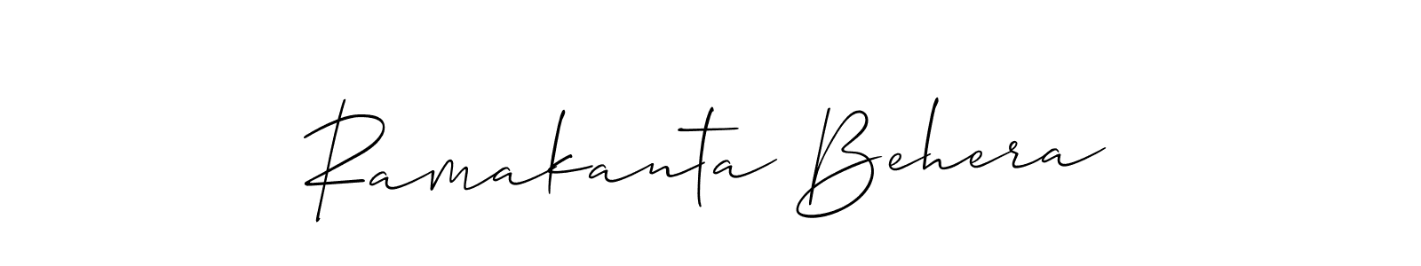 This is the best signature style for the Ramakanta Behera name. Also you like these signature font (Allison_Script). Mix name signature. Ramakanta Behera signature style 2 images and pictures png