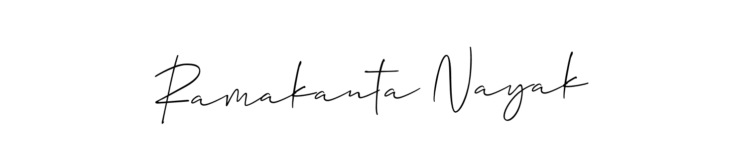 Create a beautiful signature design for name Ramakanta Nayak. With this signature (Allison_Script) fonts, you can make a handwritten signature for free. Ramakanta Nayak signature style 2 images and pictures png