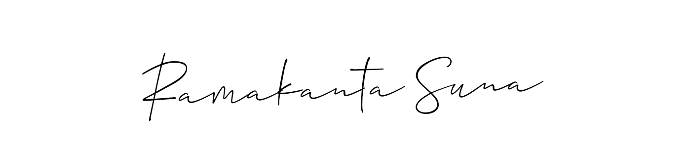 How to make Ramakanta Suna name signature. Use Allison_Script style for creating short signs online. This is the latest handwritten sign. Ramakanta Suna signature style 2 images and pictures png