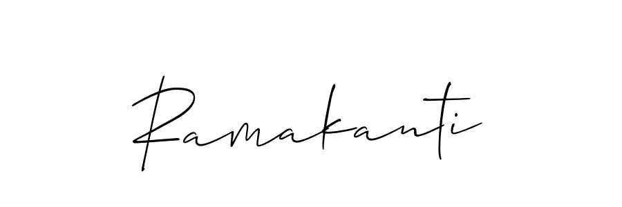 if you are searching for the best signature style for your name Ramakanti. so please give up your signature search. here we have designed multiple signature styles  using Allison_Script. Ramakanti signature style 2 images and pictures png