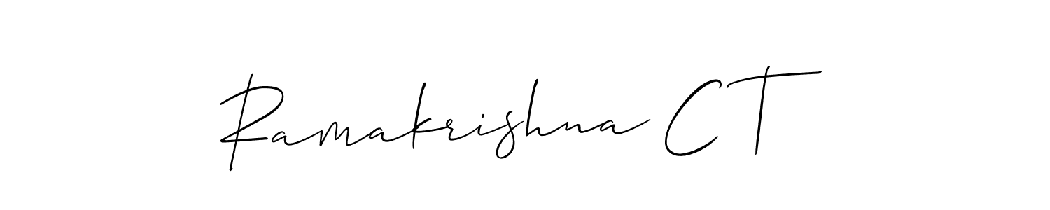 Ramakrishna C T stylish signature style. Best Handwritten Sign (Allison_Script) for my name. Handwritten Signature Collection Ideas for my name Ramakrishna C T. Ramakrishna C T signature style 2 images and pictures png