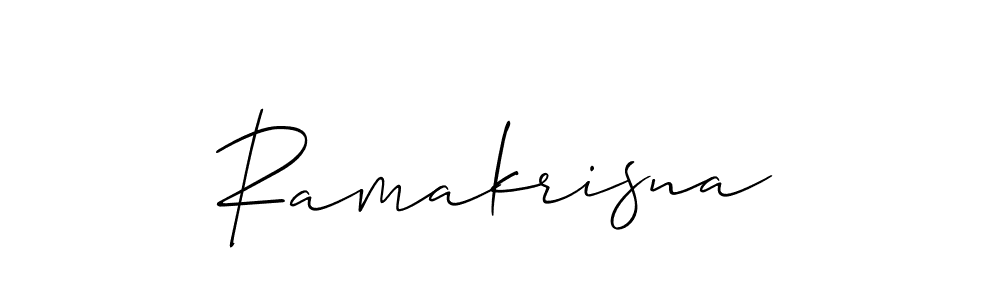 Use a signature maker to create a handwritten signature online. With this signature software, you can design (Allison_Script) your own signature for name Ramakrisna. Ramakrisna signature style 2 images and pictures png