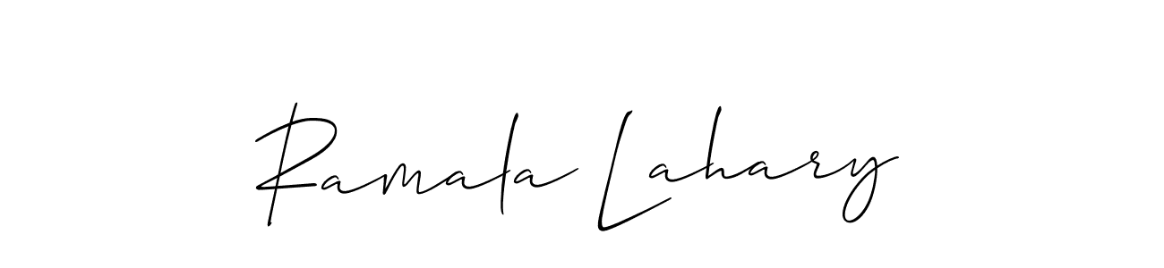 Similarly Allison_Script is the best handwritten signature design. Signature creator online .You can use it as an online autograph creator for name Ramala Lahary. Ramala Lahary signature style 2 images and pictures png