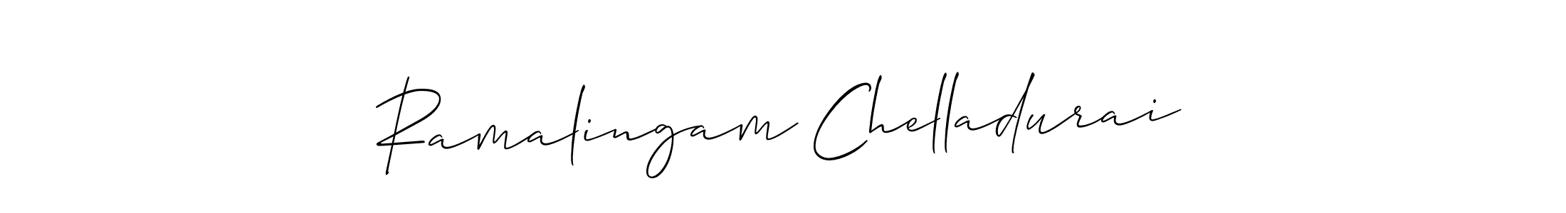 Use a signature maker to create a handwritten signature online. With this signature software, you can design (Allison_Script) your own signature for name Ramalingam Chelladurai. Ramalingam Chelladurai signature style 2 images and pictures png