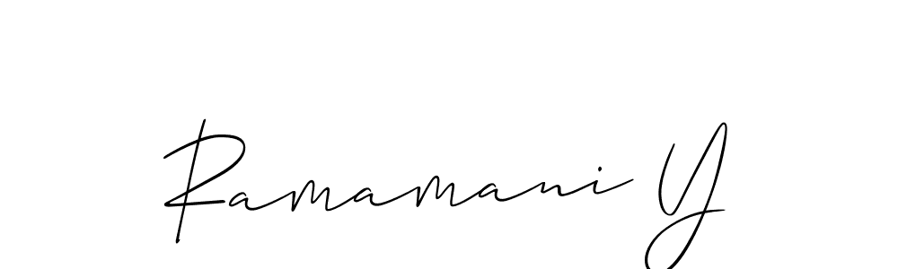 Allison_Script is a professional signature style that is perfect for those who want to add a touch of class to their signature. It is also a great choice for those who want to make their signature more unique. Get Ramamani Y name to fancy signature for free. Ramamani Y signature style 2 images and pictures png
