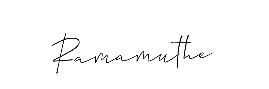 Create a beautiful signature design for name Ramamuthe. With this signature (Allison_Script) fonts, you can make a handwritten signature for free. Ramamuthe signature style 2 images and pictures png