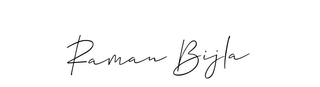 Make a beautiful signature design for name Raman Bijla. With this signature (Allison_Script) style, you can create a handwritten signature for free. Raman Bijla signature style 2 images and pictures png