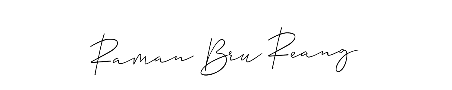 How to make Raman Bru Reang signature? Allison_Script is a professional autograph style. Create handwritten signature for Raman Bru Reang name. Raman Bru Reang signature style 2 images and pictures png