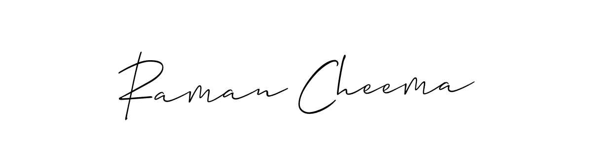 Make a short Raman Cheema signature style. Manage your documents anywhere anytime using Allison_Script. Create and add eSignatures, submit forms, share and send files easily. Raman Cheema signature style 2 images and pictures png