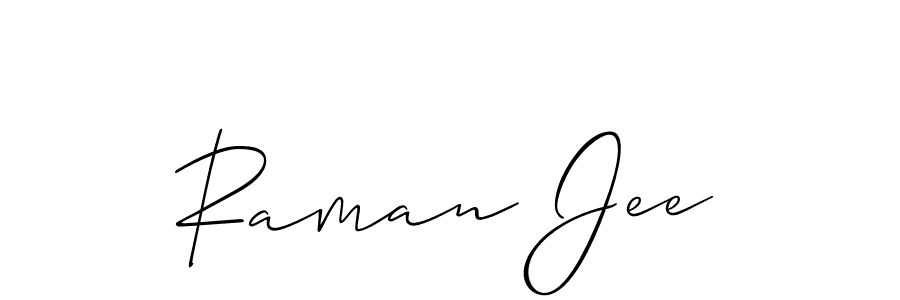 Design your own signature with our free online signature maker. With this signature software, you can create a handwritten (Allison_Script) signature for name Raman Jee. Raman Jee signature style 2 images and pictures png
