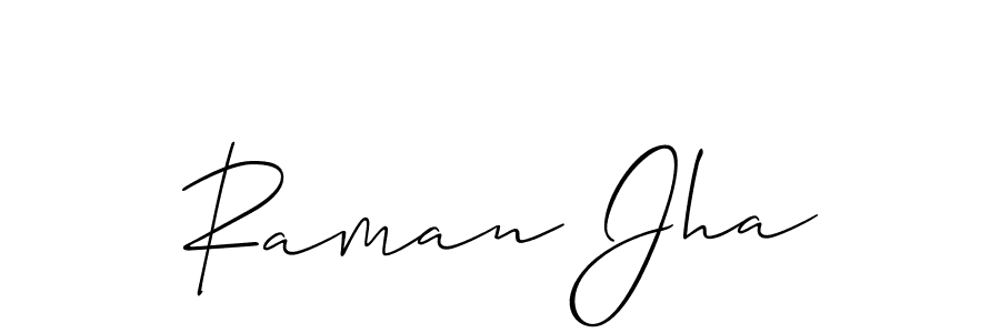 Similarly Allison_Script is the best handwritten signature design. Signature creator online .You can use it as an online autograph creator for name Raman Jha. Raman Jha signature style 2 images and pictures png