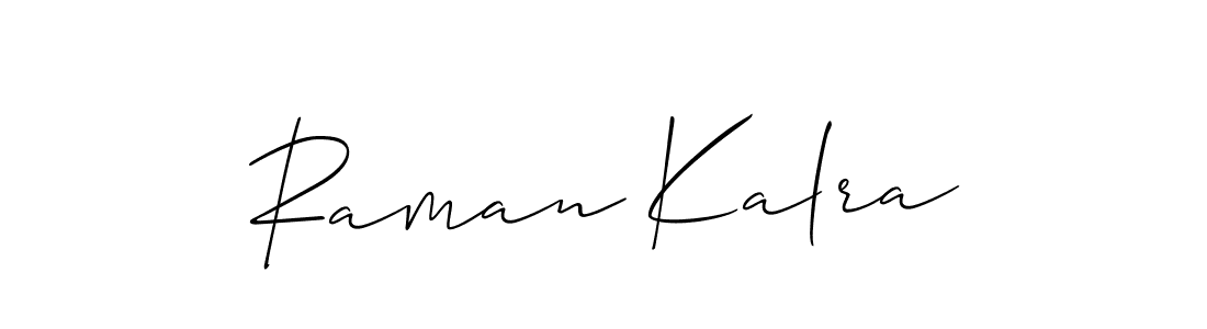 How to make Raman Kalra name signature. Use Allison_Script style for creating short signs online. This is the latest handwritten sign. Raman Kalra signature style 2 images and pictures png