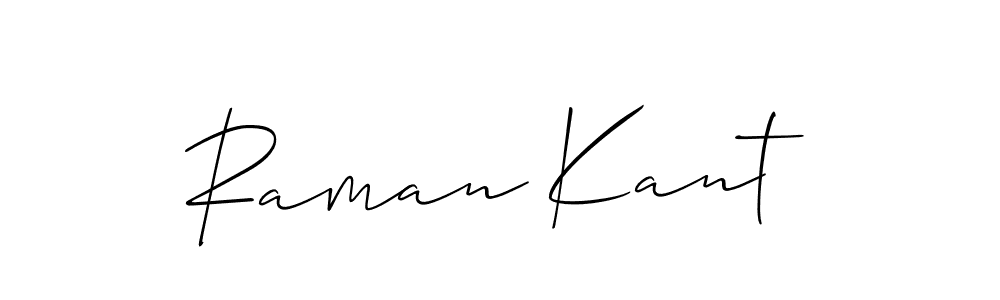 Also You can easily find your signature by using the search form. We will create Raman Kant name handwritten signature images for you free of cost using Allison_Script sign style. Raman Kant signature style 2 images and pictures png