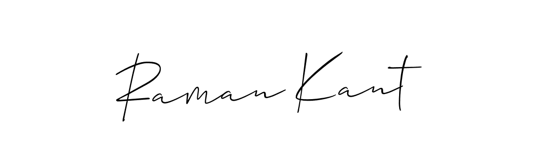 Similarly Allison_Script is the best handwritten signature design. Signature creator online .You can use it as an online autograph creator for name Raman Kant . Raman Kant  signature style 2 images and pictures png