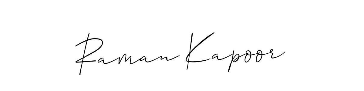 Design your own signature with our free online signature maker. With this signature software, you can create a handwritten (Allison_Script) signature for name Raman Kapoor. Raman Kapoor signature style 2 images and pictures png